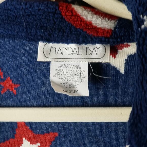 Vintage Mandal Bay fleece full zip sherpa jacket M - Picture 4 of 4